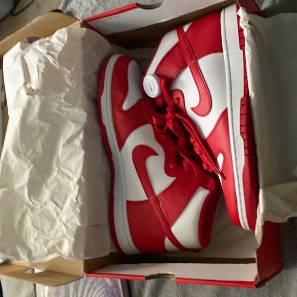 Nike Other - Nike Dunk Hi University Red